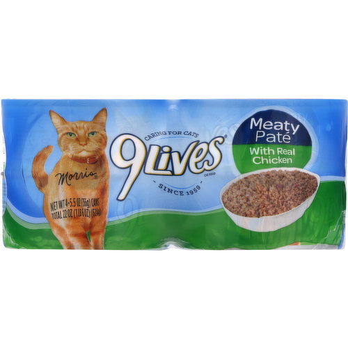 9Lives Cat Food, Meaty Pate, with Real Chicken