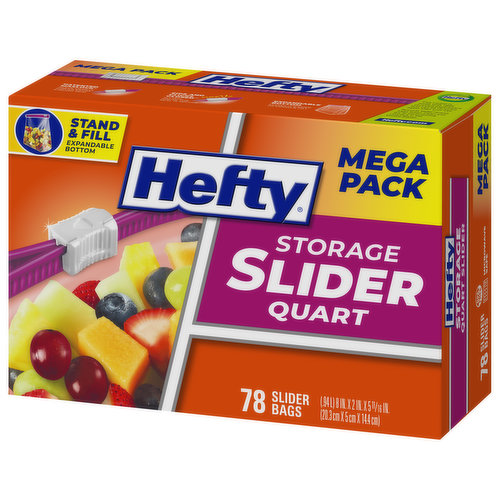 Hefty freezer slider quart & Hefty storage slider quart (2 photos