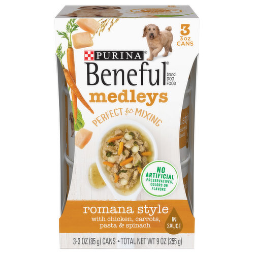 Beneful Dog Food, Medleys, Romano Style