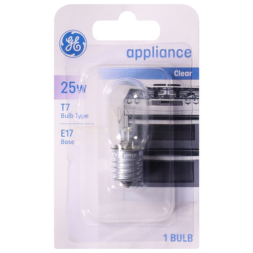 GE Light Bulb, Appliance, Clear, 25 Watts