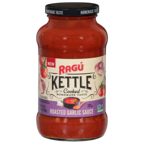 Ragu Roasted Garlic Sauce, Kettle Cooked, Homemade Taste