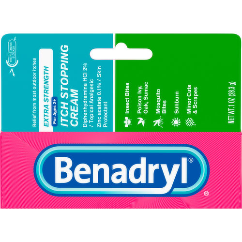 Benadryl Itch Stopping Cream, Extra Strength, Ages 2+