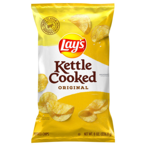Frito Lay Potato Chips, Original, Kettle Cooked