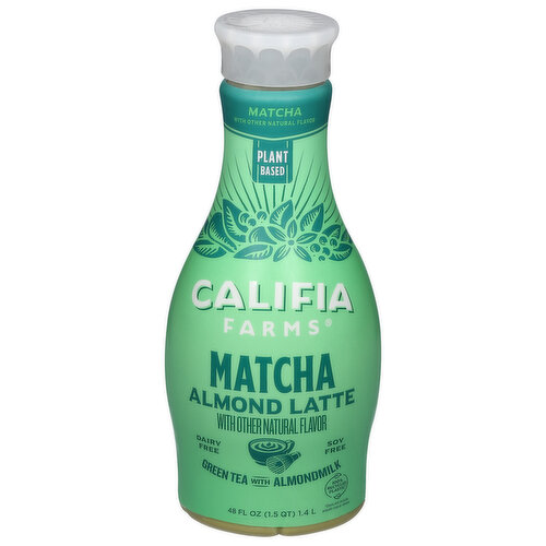 Califia Farms Green Tea, with Almondmilk, Matcha Almond Latte, Plant Based