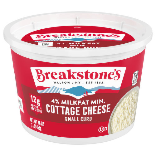 Breakstone's Cottage Cheese, 4% Milkfat Min, Small Curd