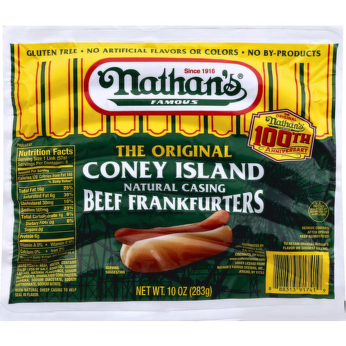 Nathan's Frankfurters, Beef, The Original Coney Island
