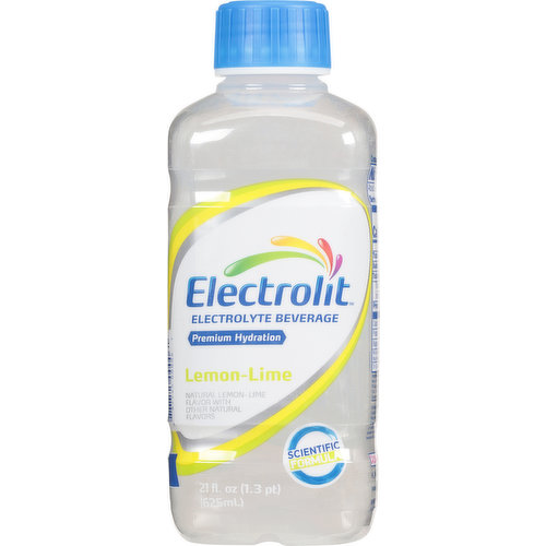 Electrolit Electrolyte Beverage, Lemon-Lime, Premium Hydration