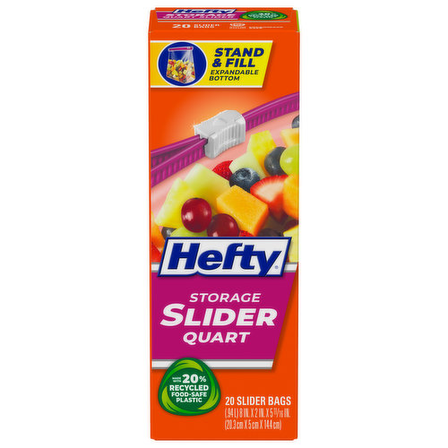 Hefty Slider Storage Bags, Quart Size, 78 Count