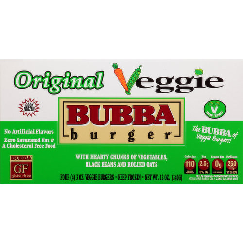 Bubba Burger - Bubba Burger, Veggie Burgers, Original (4 count), Shop