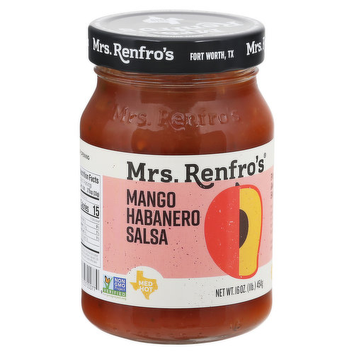 Mrs. Renfro's Salsa, Mango Habanero, Medium Hot