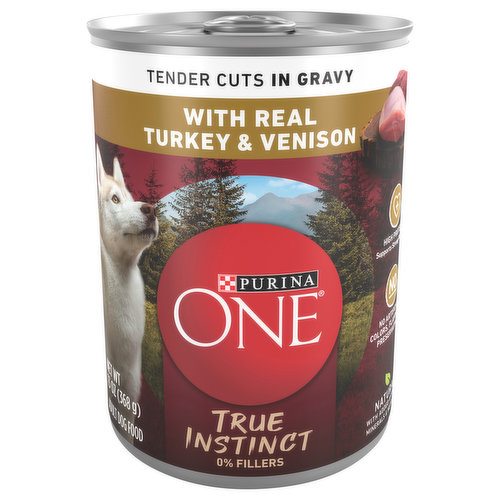 Purina One Dog Food, Tender Cuts in Gravy with Real Turkey & Venison, Adult