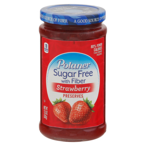 Polaner Preserves, Sugar Free with Fiber, Strawberry