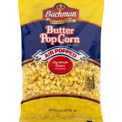 Bachman Popcorn, Butter, Air Popped