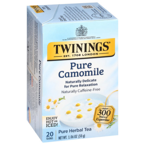 Twinings of London Pure Camomile Herbal Tea Bags, 20 count, 1.06 oz