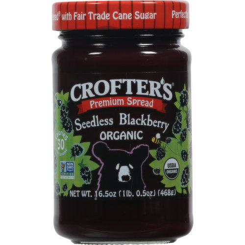 Crofter's Premium Spread, Organic, Seedless Blackberry