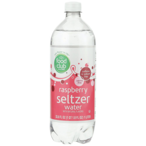 Food Club Raspberry Seltzer Water