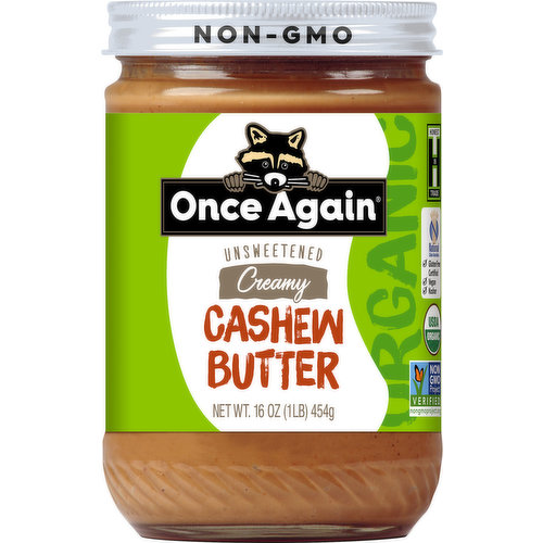 Once Again Cashew Butter, Organic, Creamy, Unsweetened