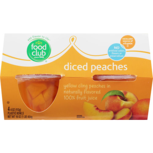 Food Club Diced Peaches