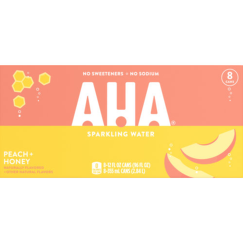 AHA! You’ve discovered the new taste of sparkling water. But not just any sparkling water, you’ve found a delightful duo of flavors—a unique and renewing combination of peach and honey that’s sure to delight your taste buds. 

 
For a renewed sense of hydration, try the unique, flavor-forward combination of AHA Peach + Honey. Whether you call it seltzer, carbonated water, or fizzy beverage, AHA’s bold flavor pairings offer a unique flavored sparkling water experience unlike all the rest—and with no sodium, no sweeteners, and no calories.
 
Discover the renewing taste of AHA Peach + Honey.