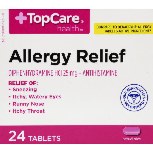 TopCare Allergy Relief, 25 mg, Tablets