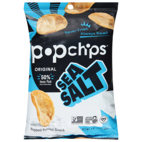 Popchips Popped Potato Snack, Original, Sea Salt