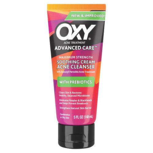 Oxy Acne Treatment, Maximum Strength, Soothing Cream