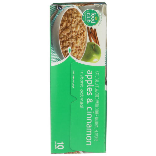 Food Club Apples & Cinnamon Instant Oatmeal