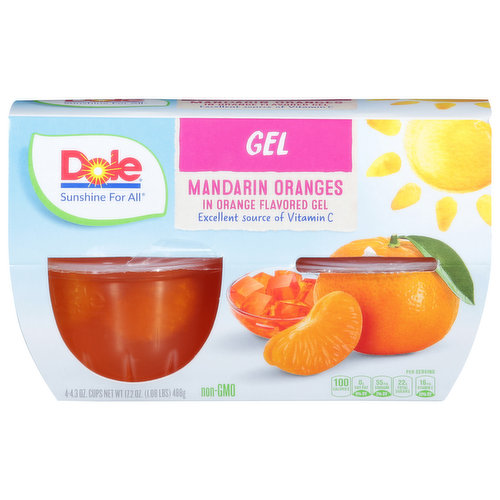 Dole Mandarin Oranges, in Orange Flavored Gel, Gel