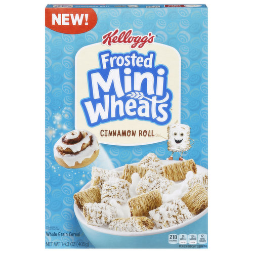 Frosted Mini-Wheats Cereal, Whole Grain, Cinnamon Roll