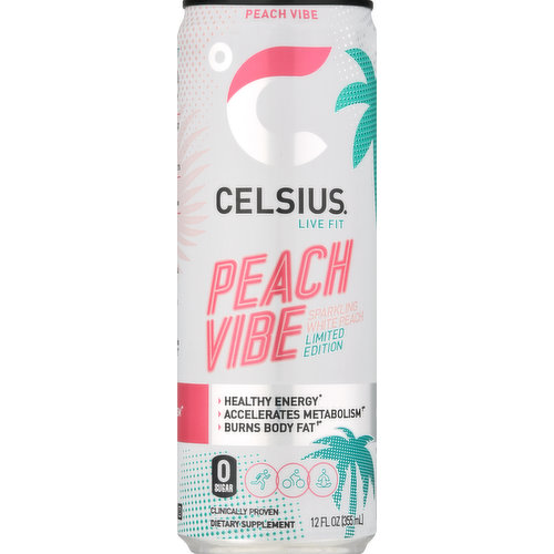 celsius peach vibe caffeine