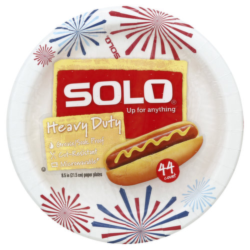 Solo Paper Plates, Heavy Duty, 10 Inch, Plates