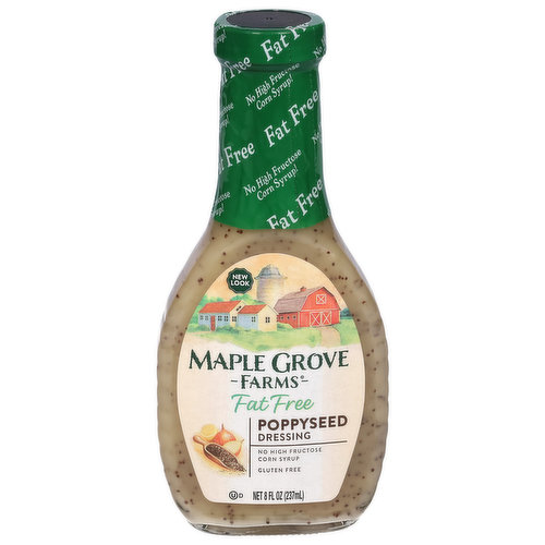 Maple Grove Farms Dressing, Fat Free, Poppyseed