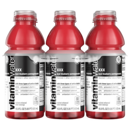 Vitaminwater Nutrient Enhanced Water Beverage, Acai-Blueberry-Pomegranate