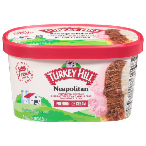 Turkey Hill Ice Cream, Neapolitan, Premium