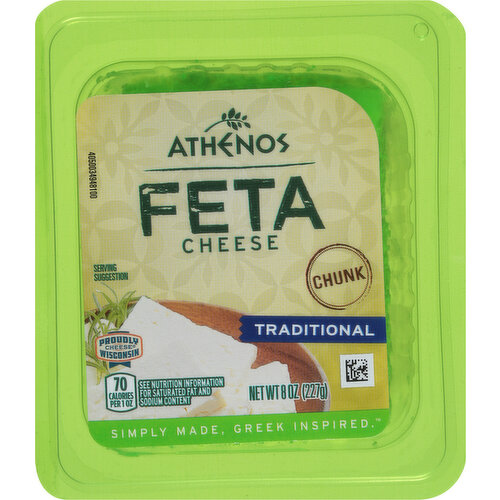 Athenos Cheese, Feta, Traditional, Chunk