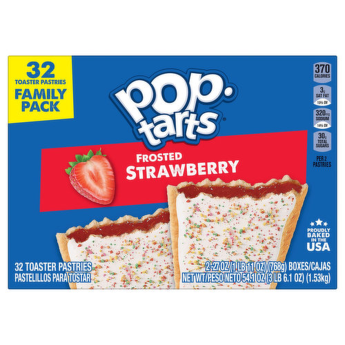 Toaster Pastries, Frosted, Strawberry, Family Pack