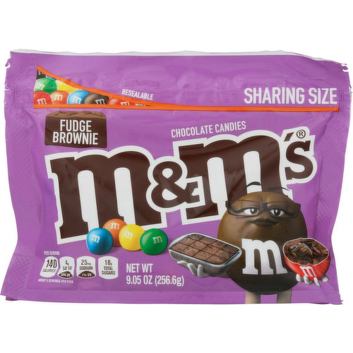 M&M'S Dark Chocolate Candy Sharing Size Resealable Candy Bag, 9.4