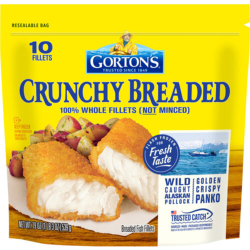 Gorton's Fish Fillets, Crunchy Breaded