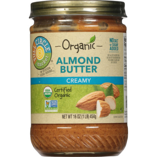 Full Circle Market Almond Butter, Creamy