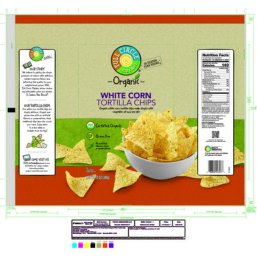 Full Circle Market Tortilla Chips, White Corn