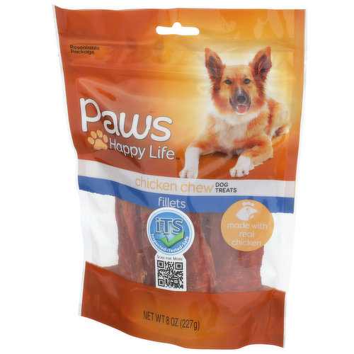 Paws Happy Life Chicken Chew Fillets Dog Treats