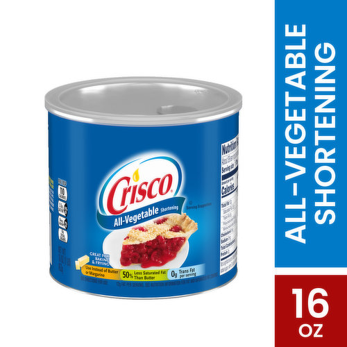 Crisco Shortening, All-Vegetable, Butter Flavor, Cooking Oils & Sprays