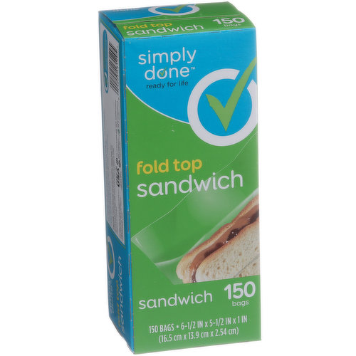 Simply Done Fold Top Sandwich Bags