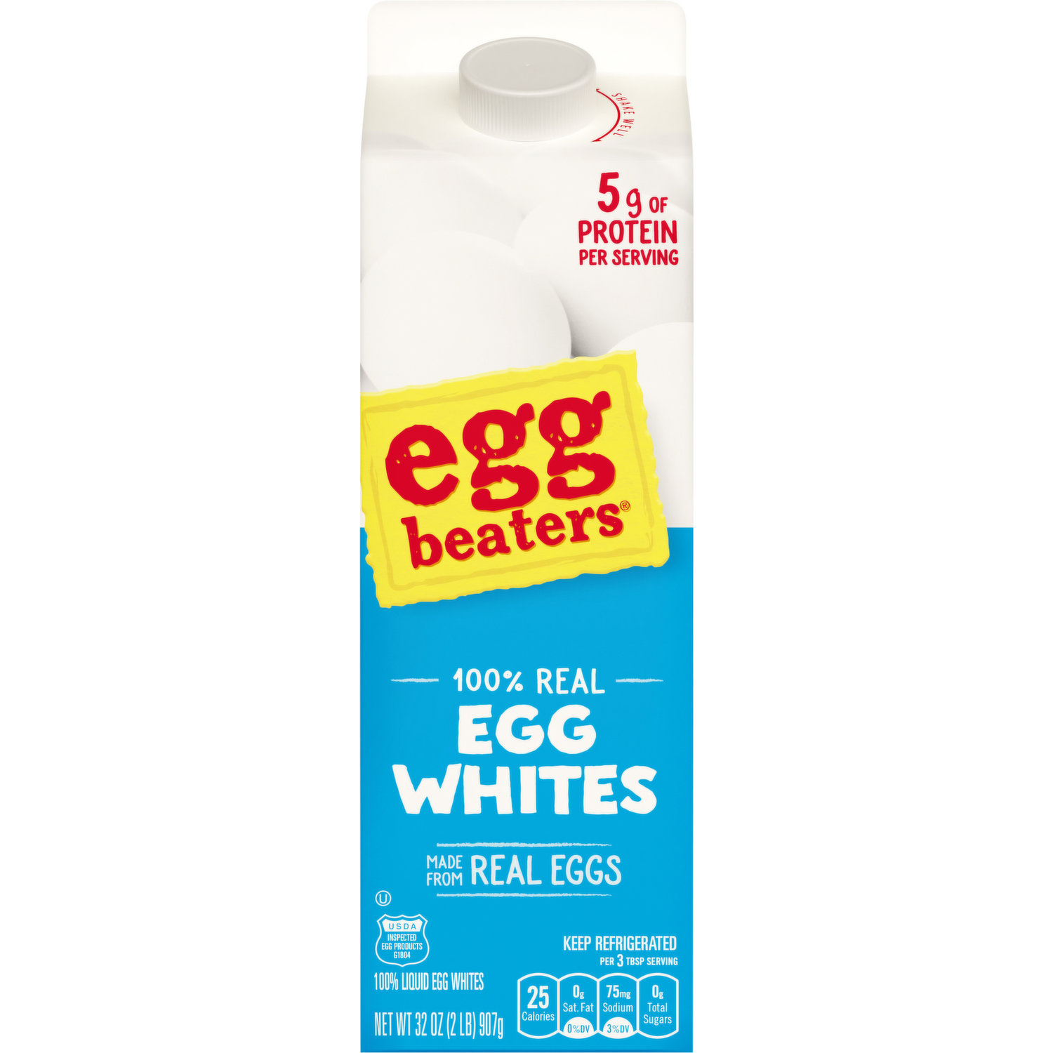 Egg Beaters Cage Free Original Liquid Egg Whites, 32 oz Carton