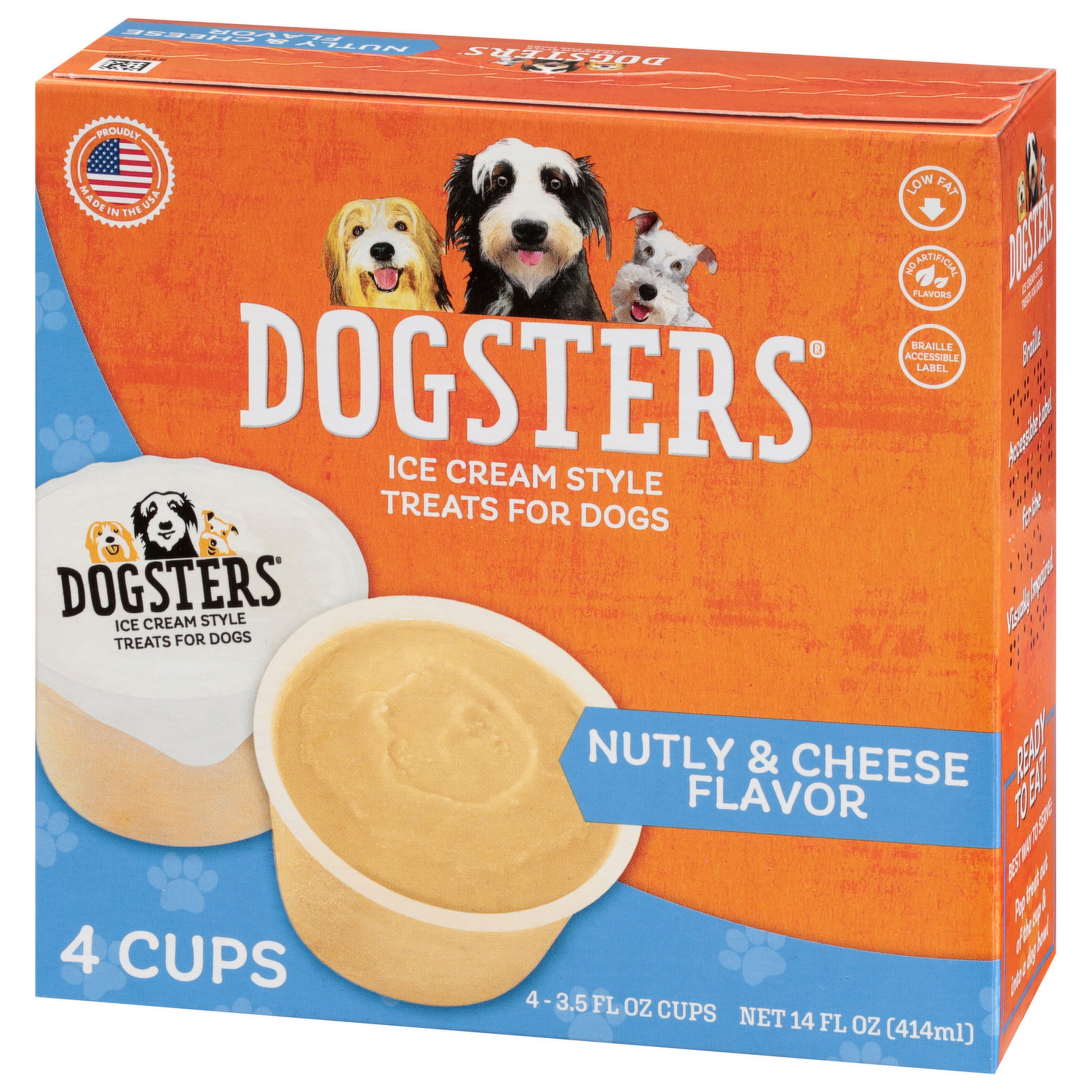 Dogsters Treats for Dogs, Nutly & Cheese Flavor, Ice Cream Style 4 ea, Ice  Cream