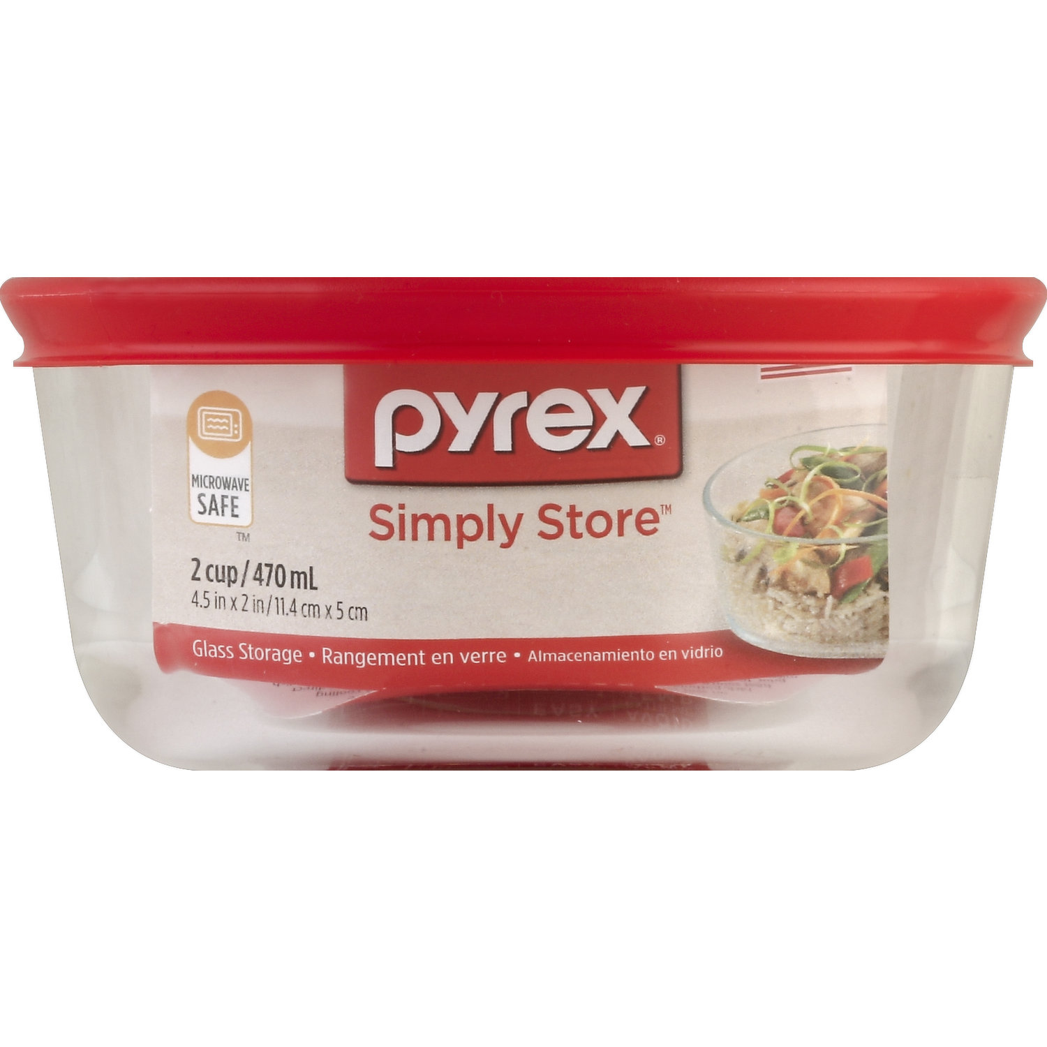 Pyrex Glass Storage, 2 Cup