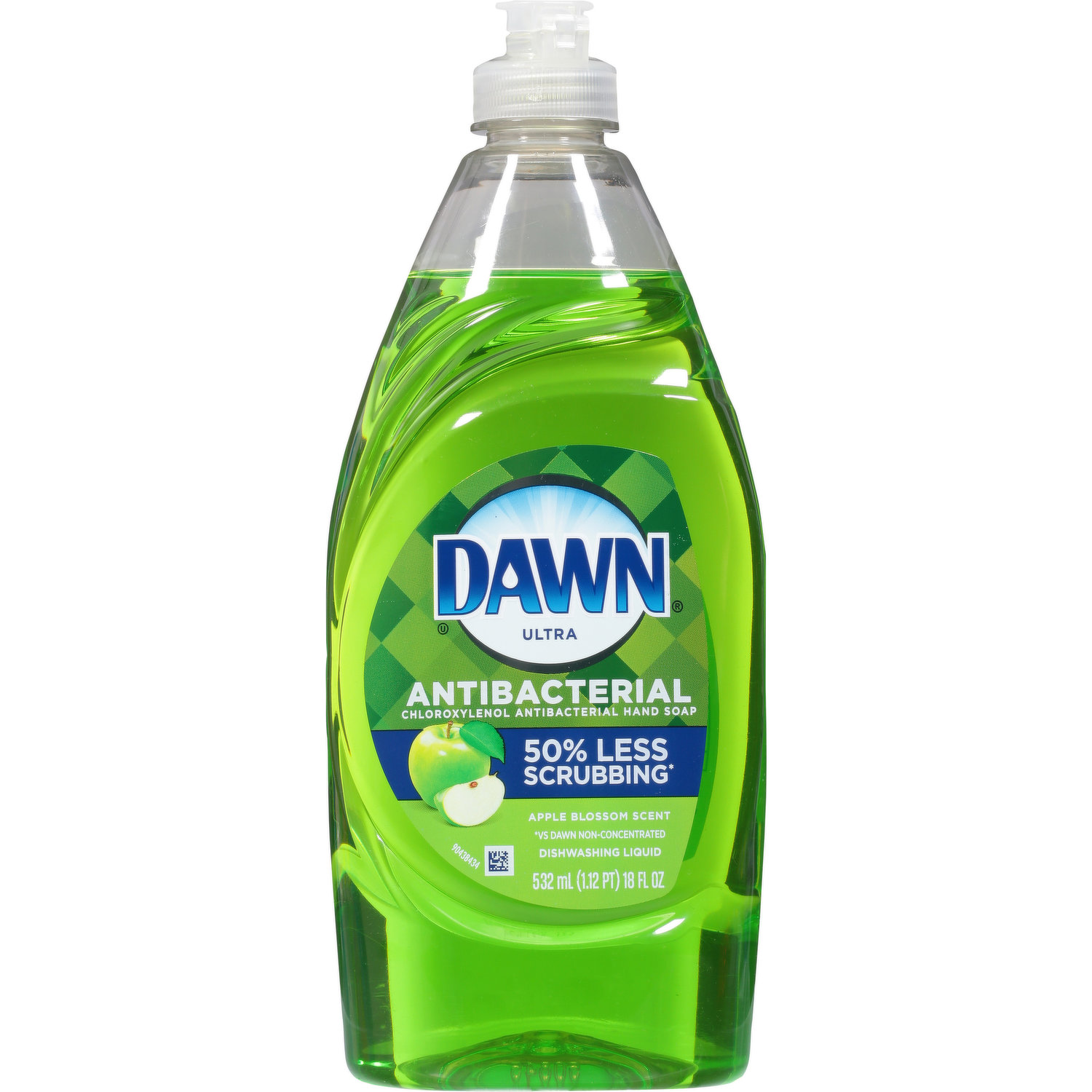 Dawn Dishwashing Liquid, Antibacterial, Apple Blossom Scent 18 Fl