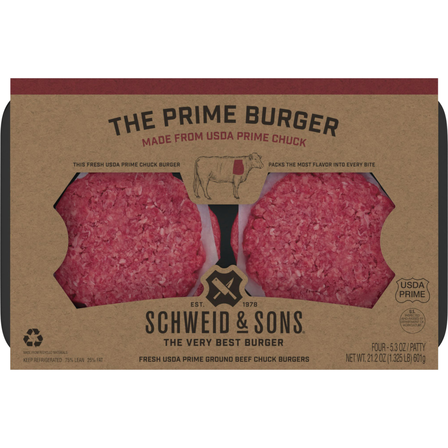 USDA Black Angus Fresh Ground Beef - 1 LB Pack