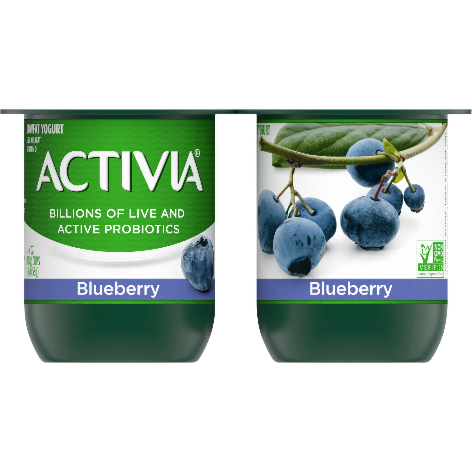 Activia Less Sugar & More Good Blueberry & Cardamom Yogurt, 5.3 Oz