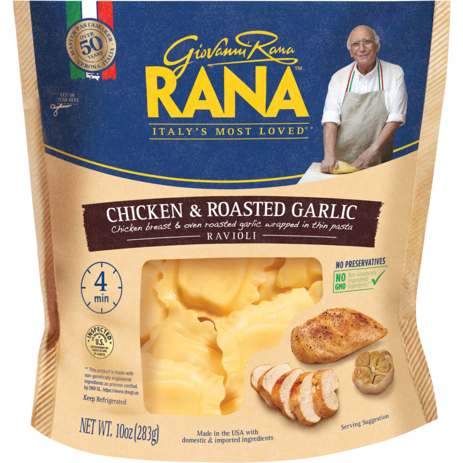 Chicken Rana Roasted & Ravioli, Garlic